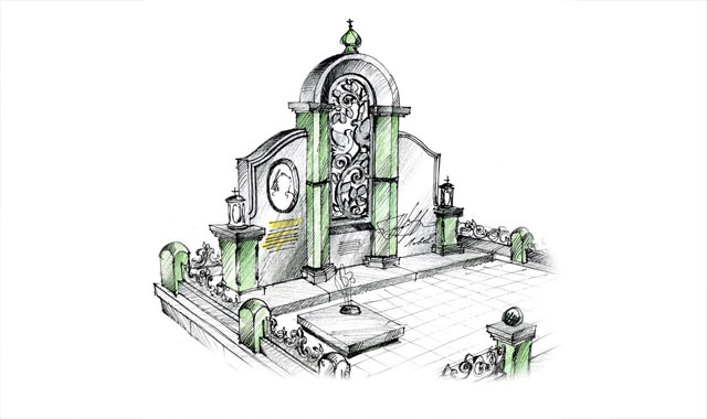 Авторский эскиз памятника 20