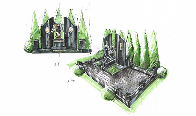 Авторский эскиз памятника 30